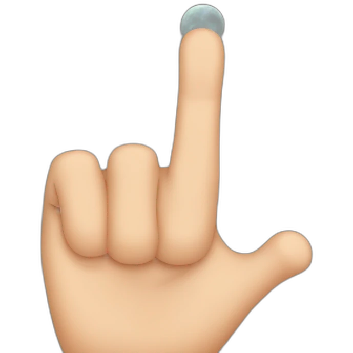 Third finger from e.t. hand emoji