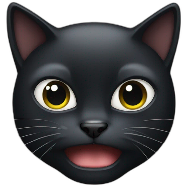 small angry black cat emoji