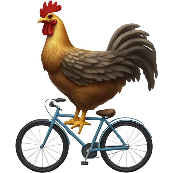 Chicken riding bike emoji
