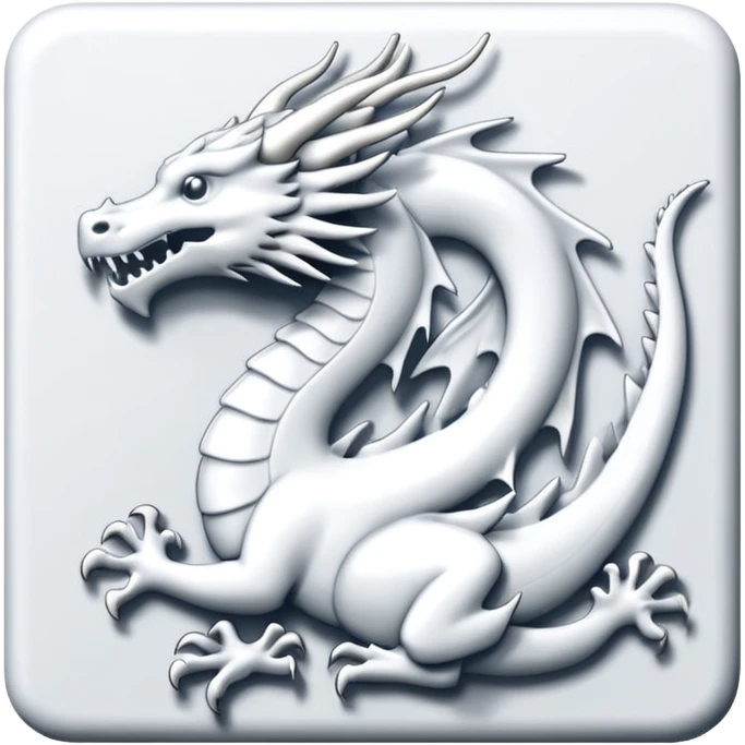 Mahjiong white dragon emoji