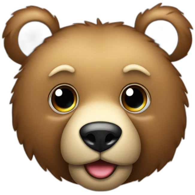 emoji-urso com olhos brilhante  emoji