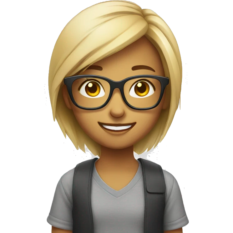 Smile girl glasses emoji