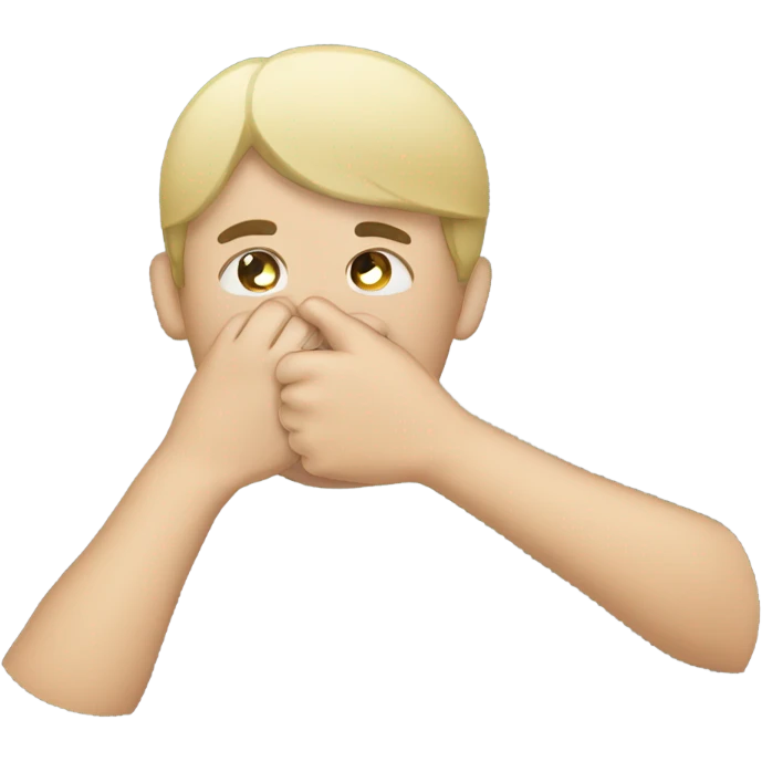 wiping mouth with hand emoji