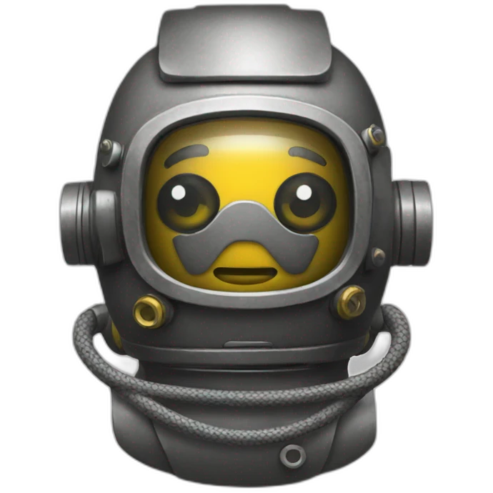 Diving suit metal emoji