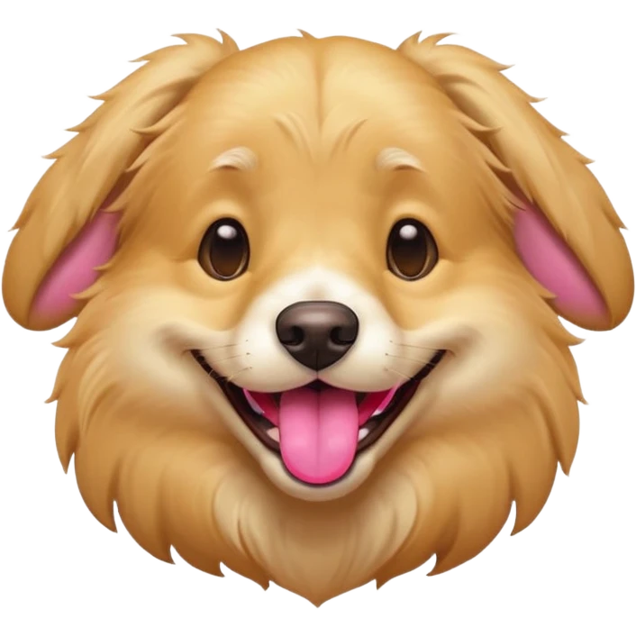 A happy laughing dog emoji