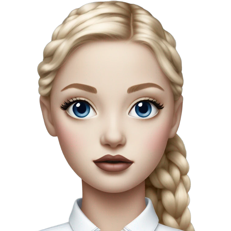 Hyper Realistic beautiful dior model with dark blue eyes  emoji