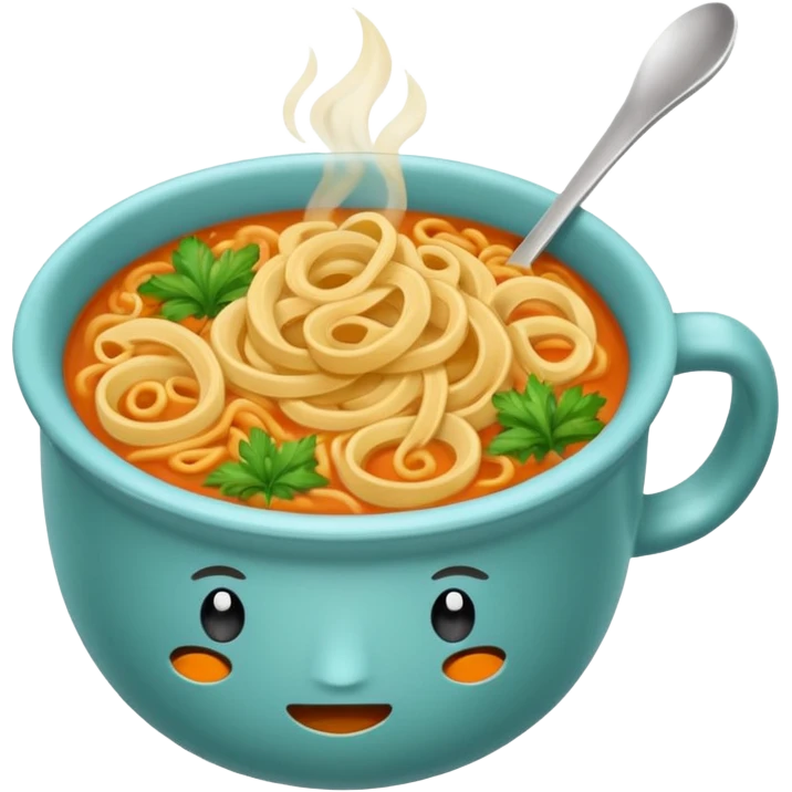 Vasos de sopa instantánea Marchan  emoji