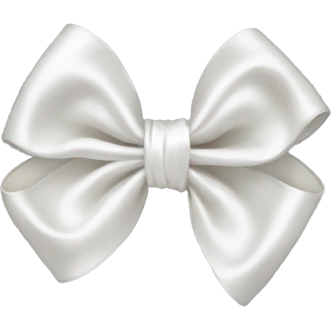 white satin bow emoji