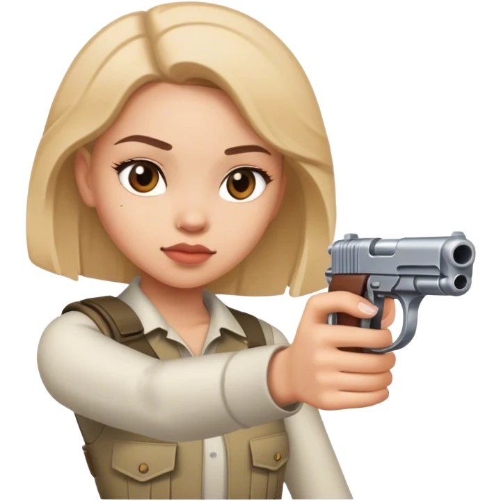 Girl with gun emoji