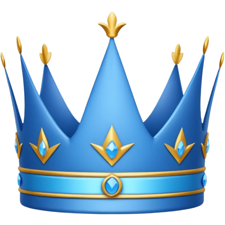 Blue party crown hat—plain with no jewels or embellishments emoji