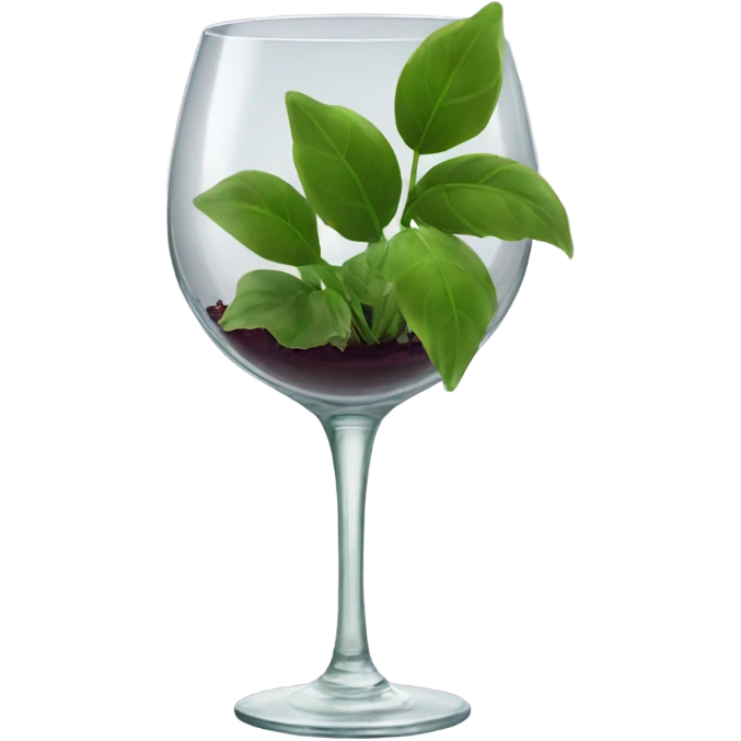 Plants in a wine glass emoji
