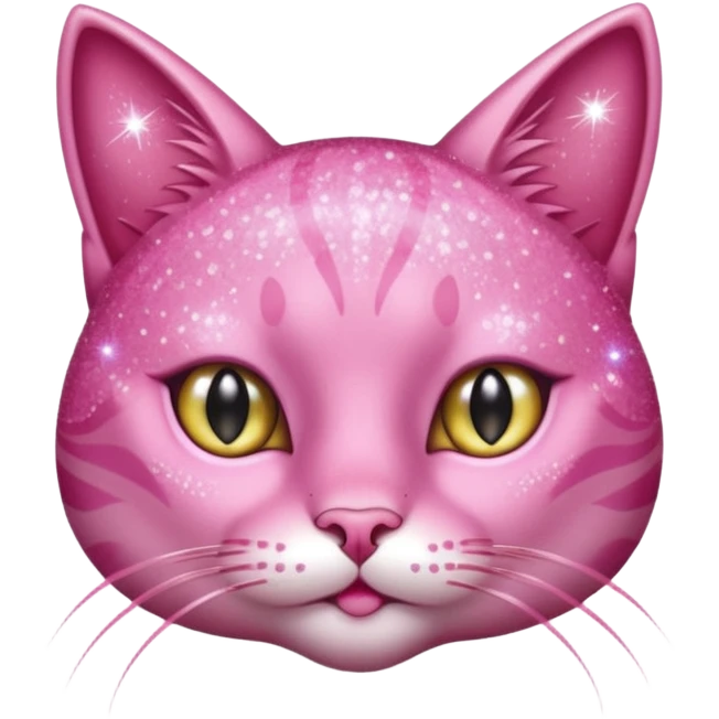 glitter sexy pink cat emoji