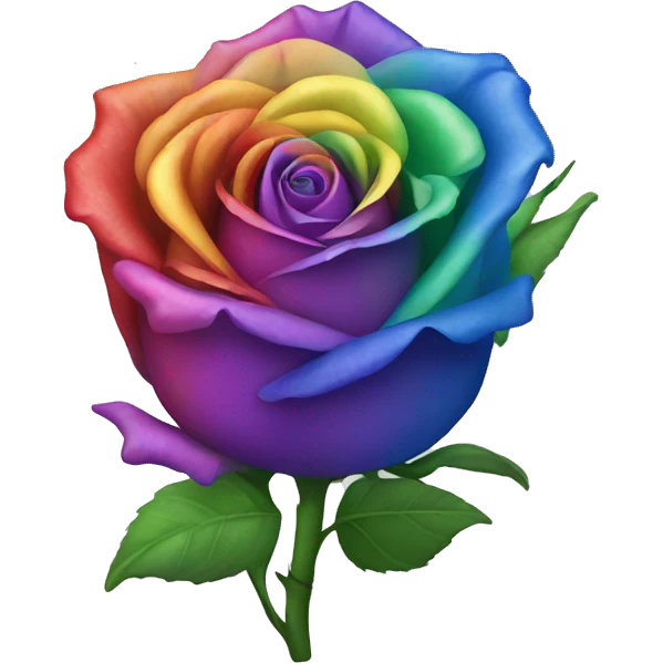 Rainbow rose emoji