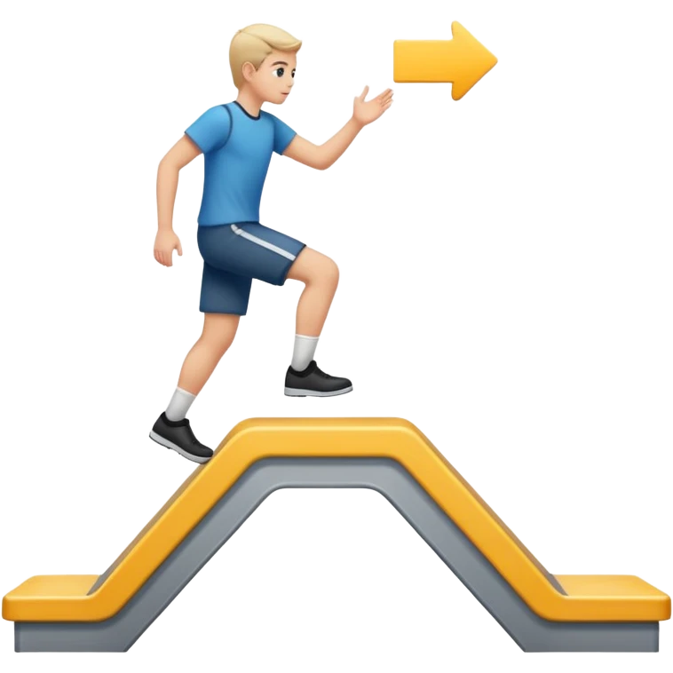 stepping up onto and down from a platform emoji