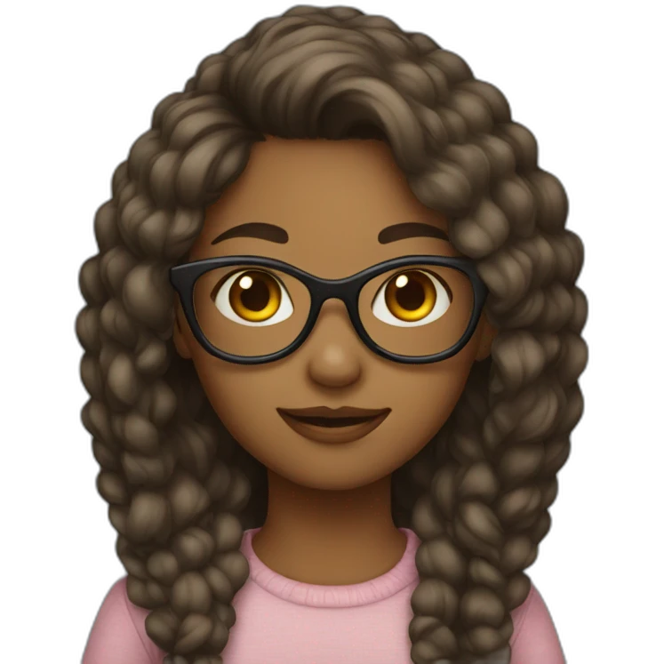 Girl with glasses emoji