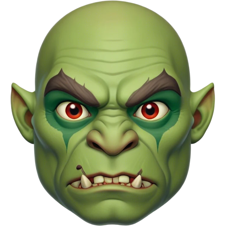 Bald Caucasian orc emoji