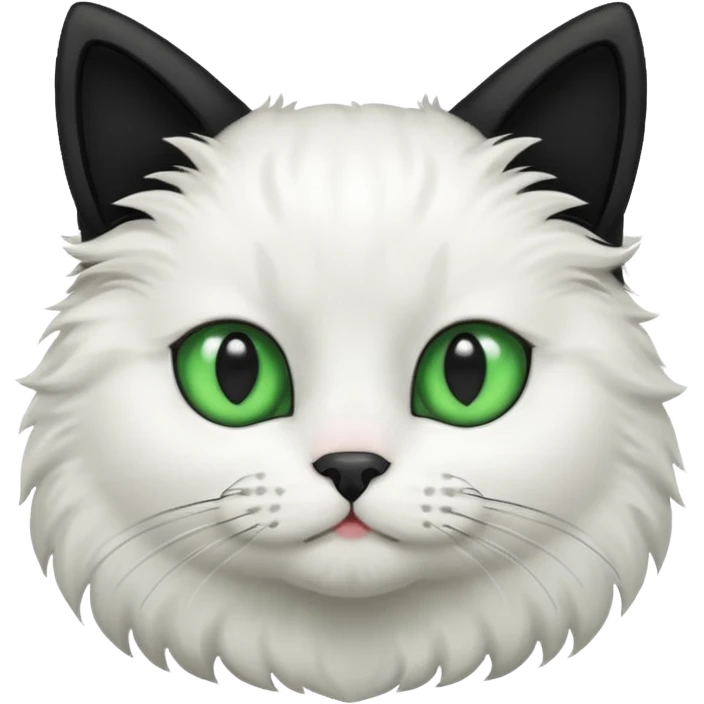 gatito blanco con orejas negras  emoji