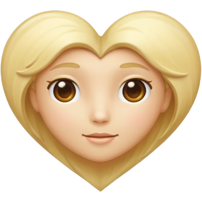 blonde heart emoji
