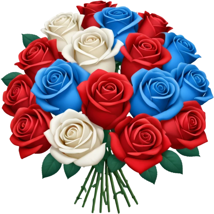Red white and blue bouquet emoji