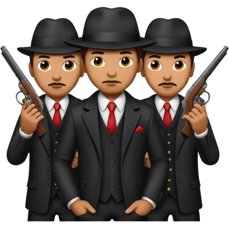 3 mafia members guns emoji