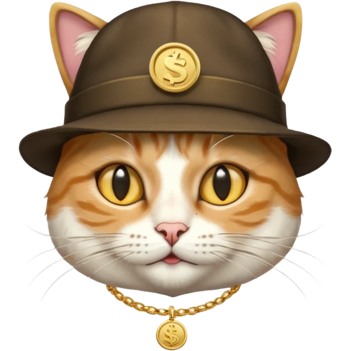 یه گربه که عکس کلاه روی سرش عکس یه سک emoji