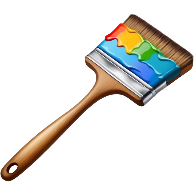 brush, painting, canvas emoji