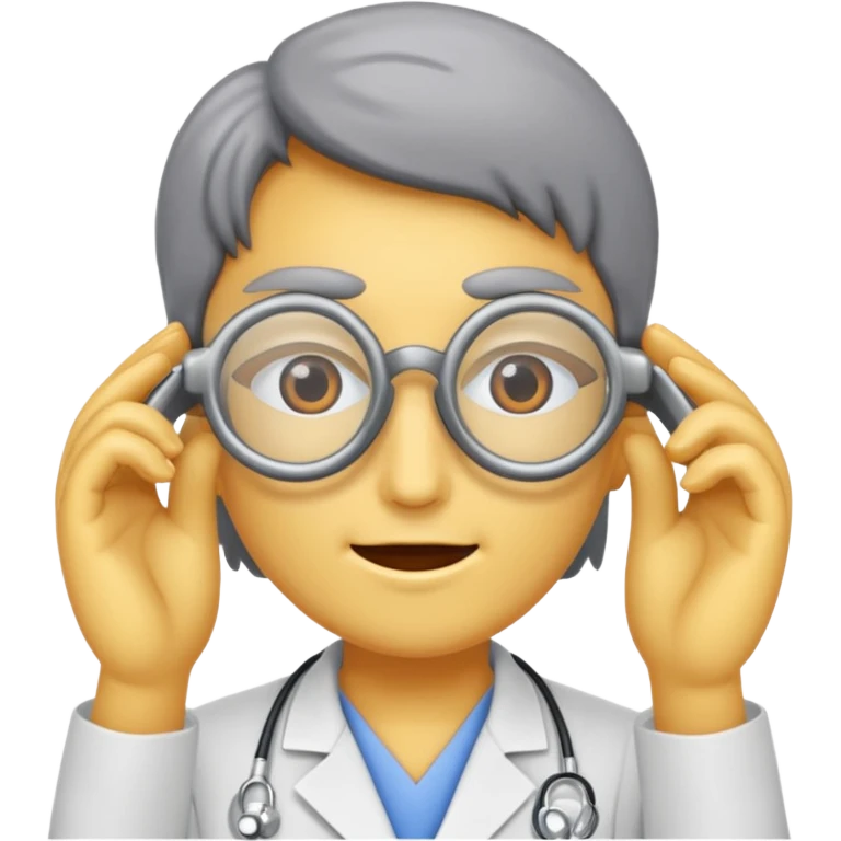 medico usando oculos de grau emoji