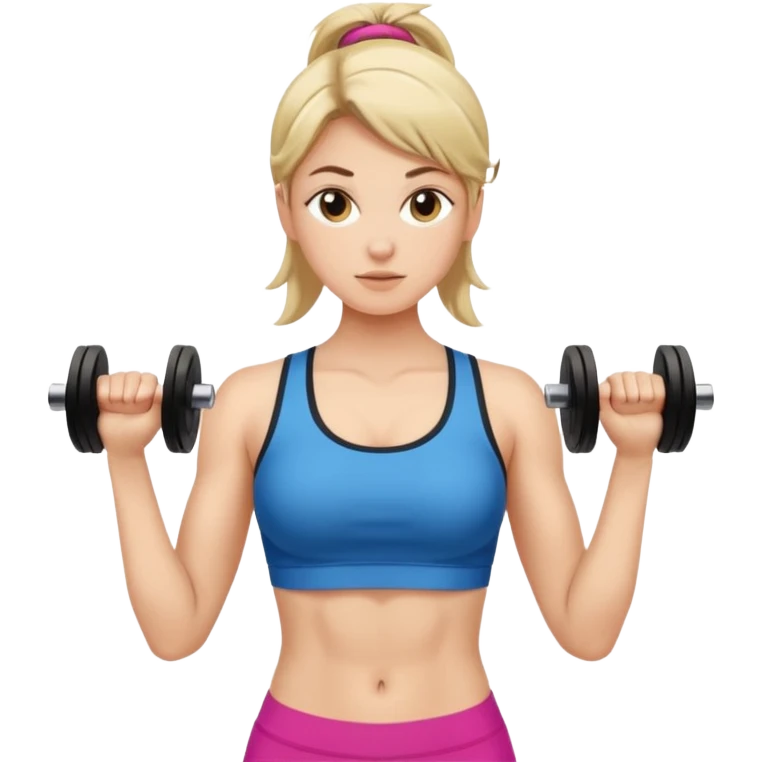 girl working out abs with a shirt on emoji