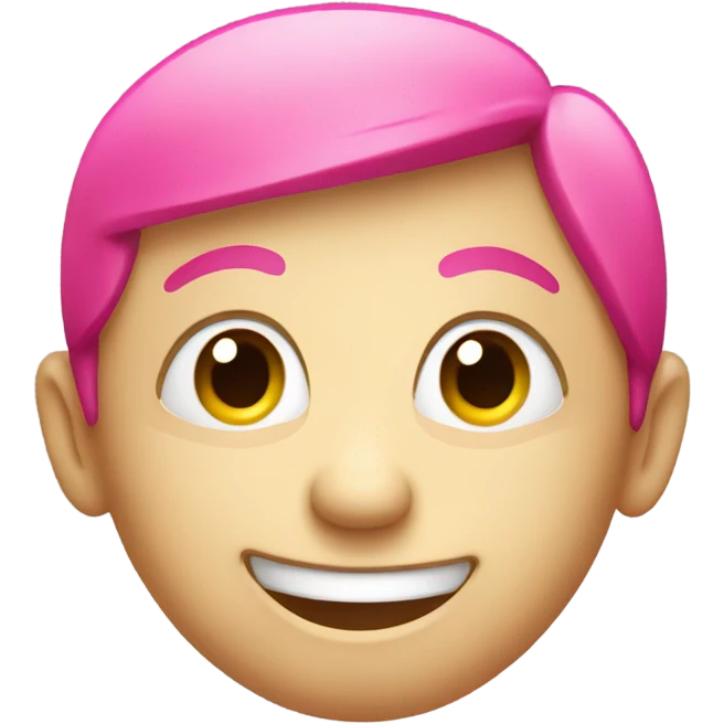 Pink happy face  emoji