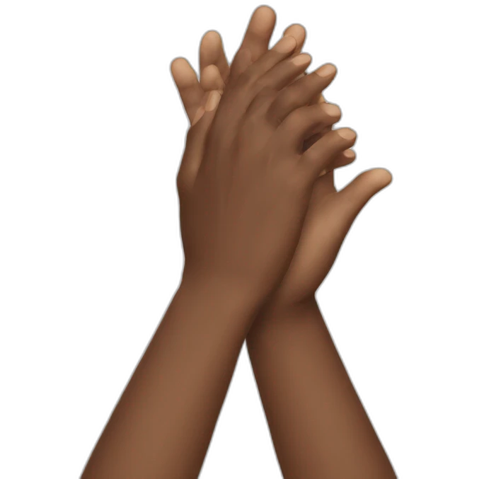 two hands clap emoji