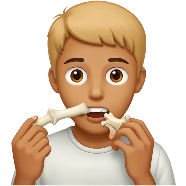 person eating bone emoji
