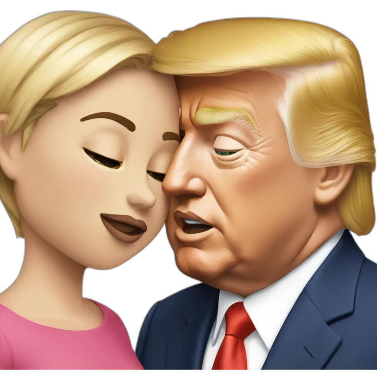 trump kissing his daughter, positivity, inclusiveness emoji