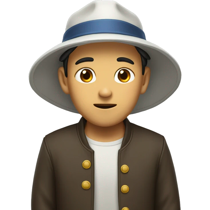 戴高帽的狗子 emoji