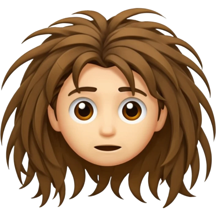 disheveled hair  emoji