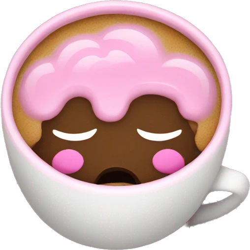 pink coffee emoji