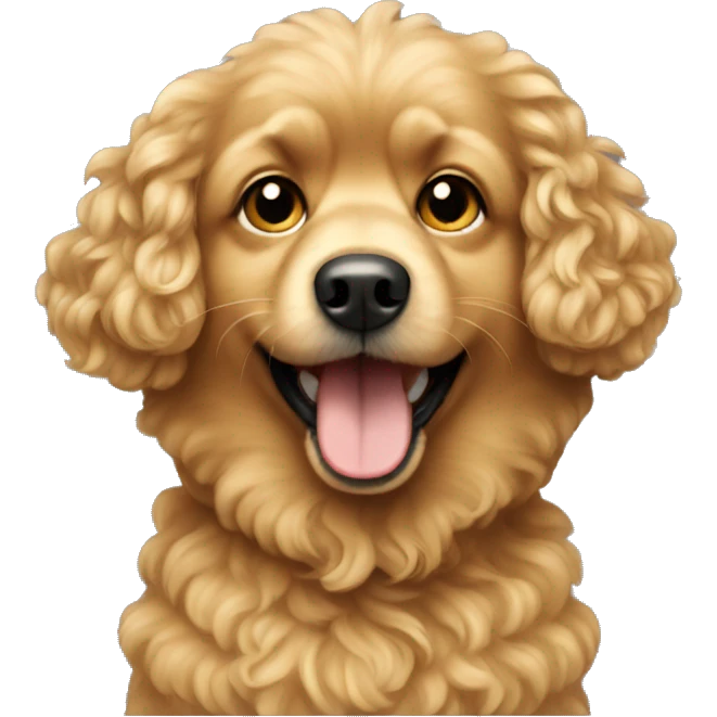 Golden small curly dog emoji