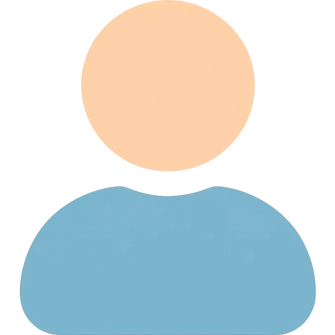 2D default user icon, color-filled, generic silhouette emoji