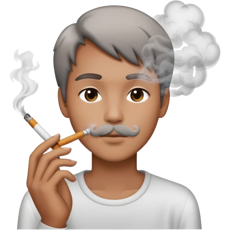face with cigarette and smoke rising emoji