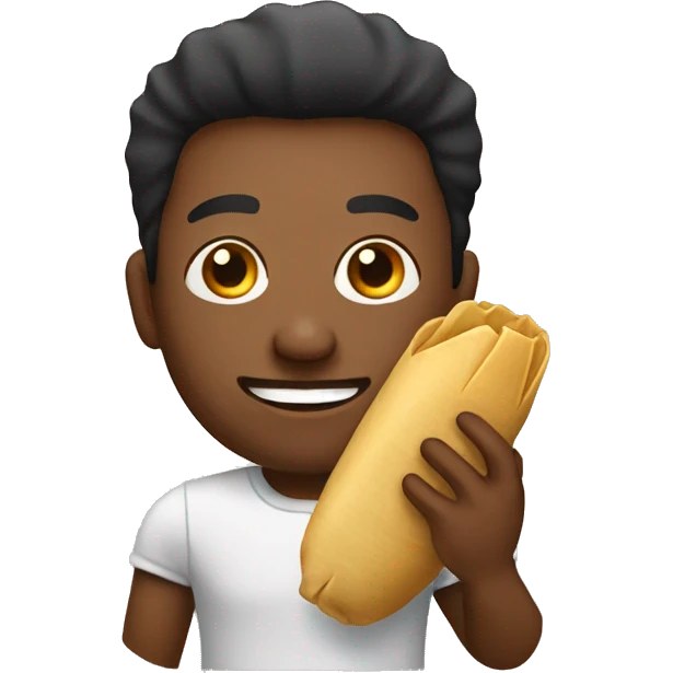 Man with tamale emoji