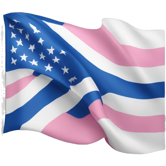 flag blue white pink emoji