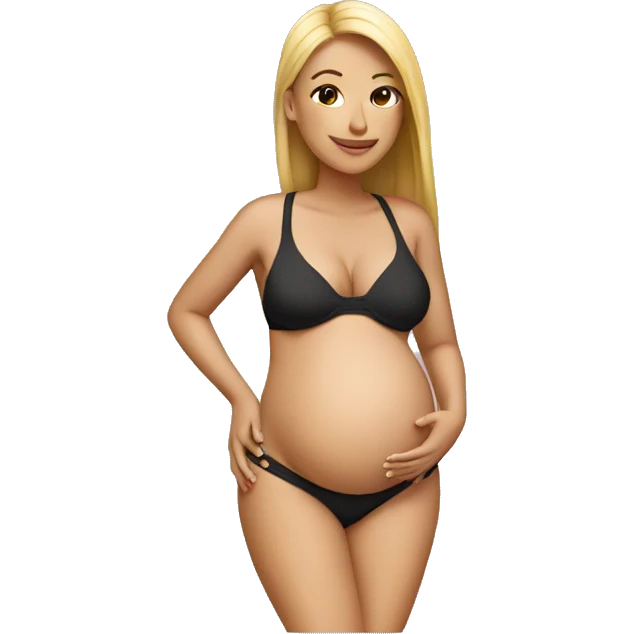 Pregnant wear bikini  emoji