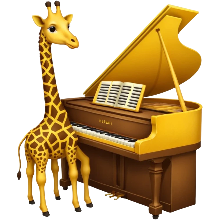 une giraffe qui joue au piano emoji