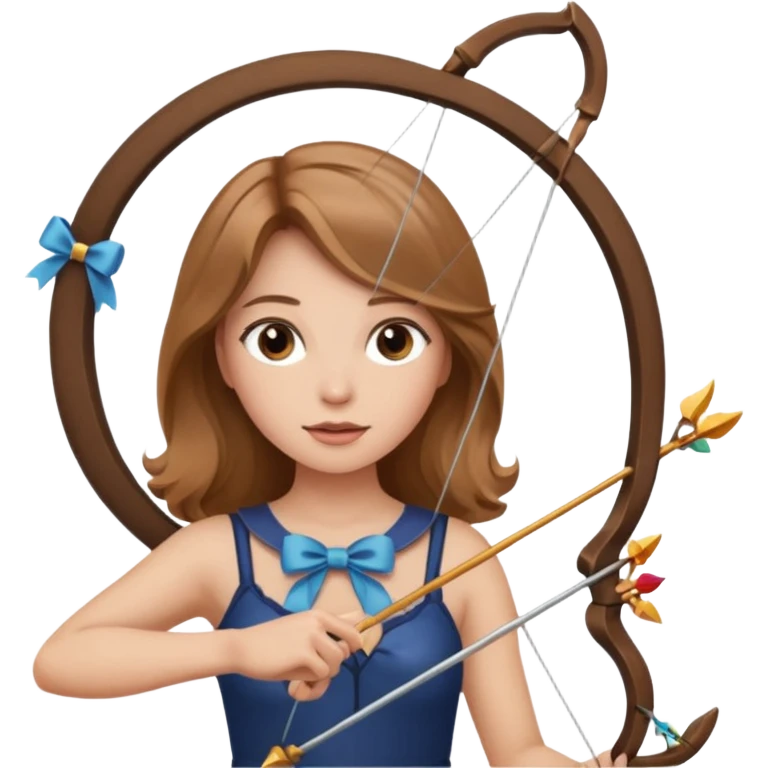 Creami una donna con un arco emoji