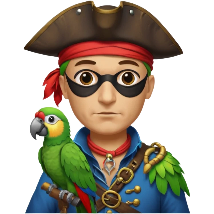 pirate and parrot emoji