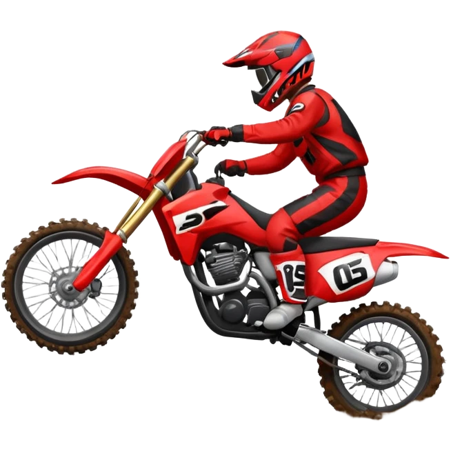 une  moto cross qui vole emoji