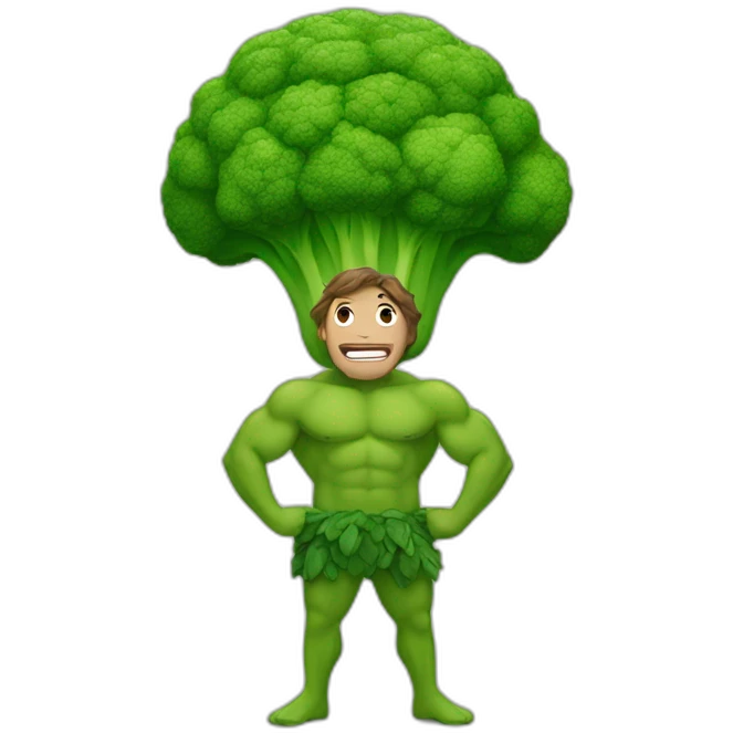 Tarzan in a broccoli costume emoji