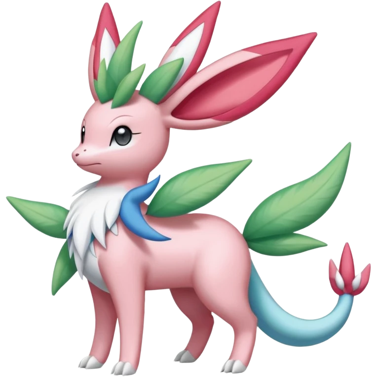 Shaymin-Sylveon-Cresselia-Milotic-Amaura-Pokémon-Fakémon-fusion, full body emoji
