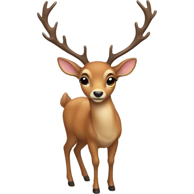 Deer with bow emoji