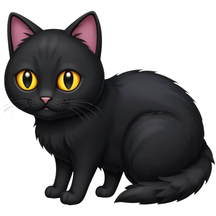 black cat's feet emoji