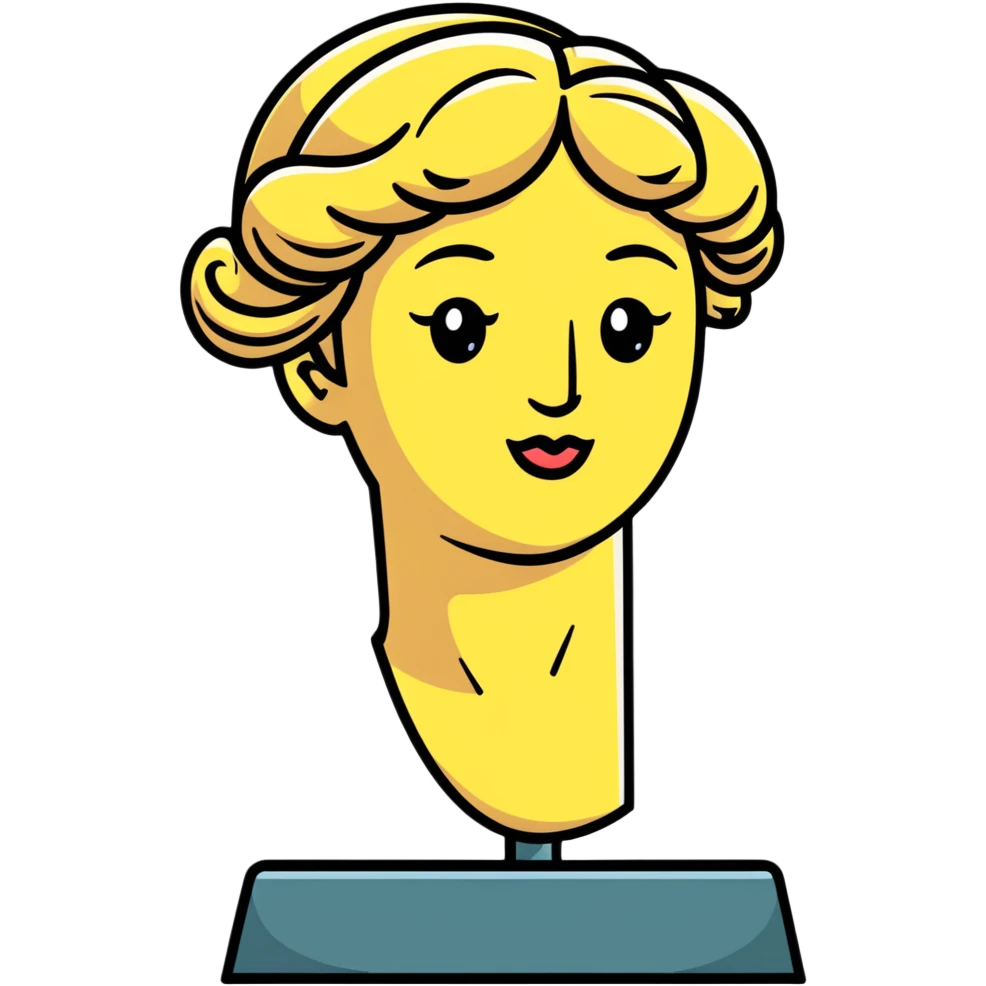 Venus de Milo statue sticking out her tongue emoji